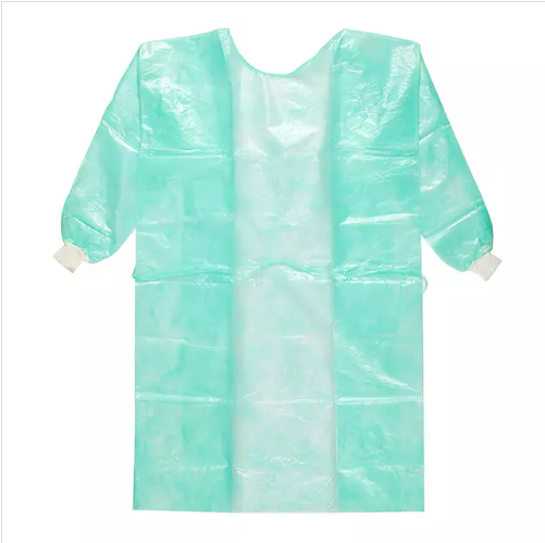 Robe d'isolement jetable à manchette élastique niveau 2/3 PP