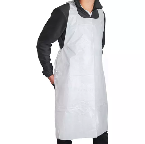 Tablier jetable en PE HDPE / LDPE pour médical / restaurant / travail domestique Lot de 100