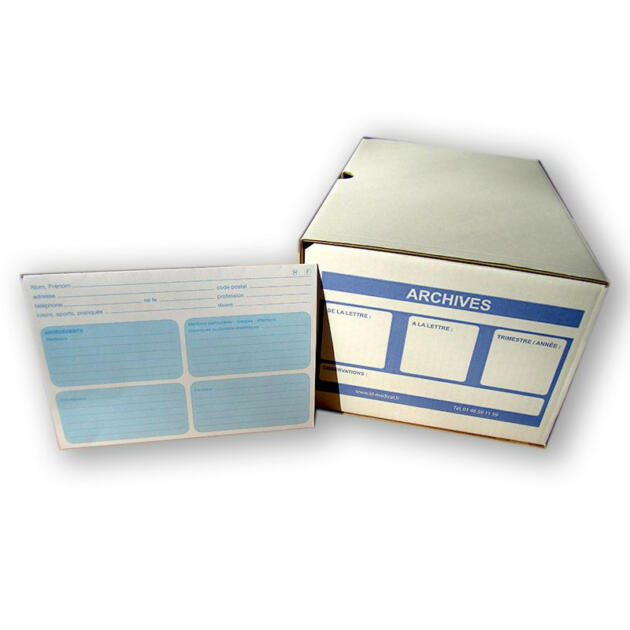 Boîte à archives pour fiches patients disponible Taille M et L