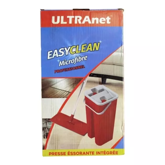 KIT SCEAU ESSOREUR + BALAI EN MICROFIBRE ULTRANET